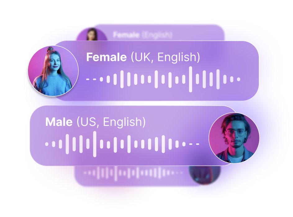 Male & Female Voices with Accents